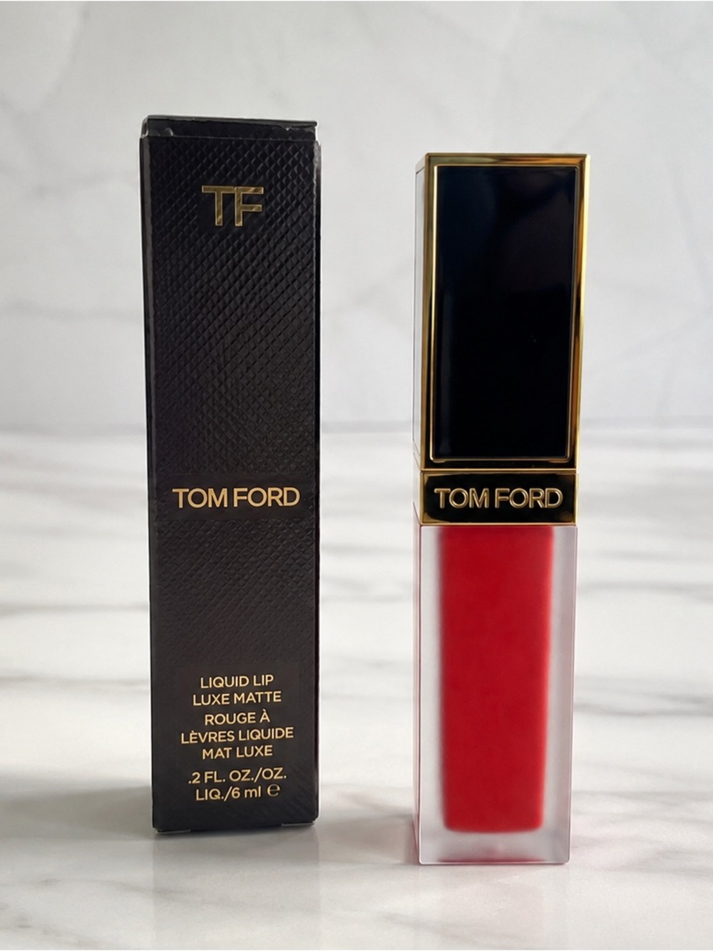 Tom Ford Matte Liquid Lipstick - Red with Black & Gold Case